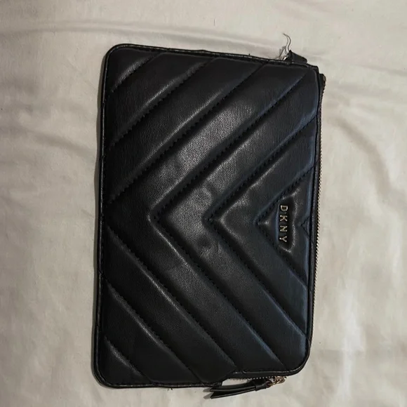 DKNY Black Quilted Clutch - Picture 7 of 11